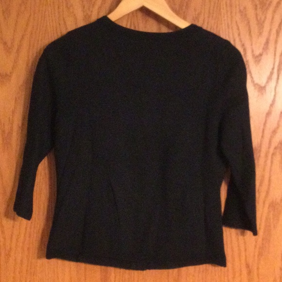 White House Black Market Zippered Sweater Beads & Sequins 3/4 Sleeve - Picture 2 of 7